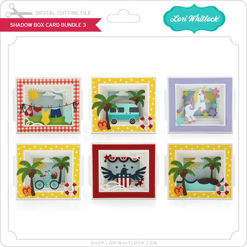 Shadow Box Card Bundle 3 - Lori Whitlock's SVG Shop