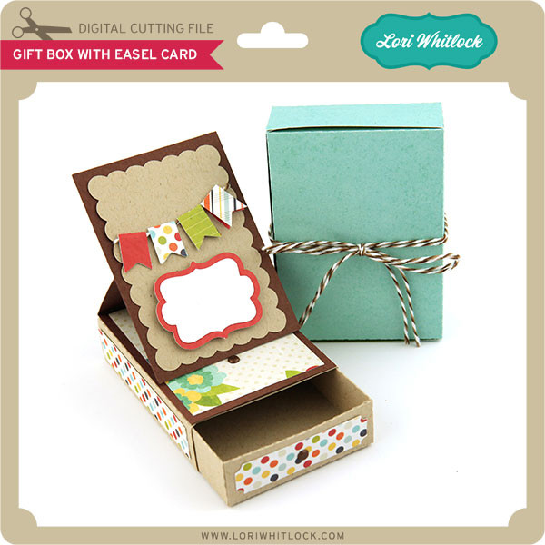 Download Gift Box With Easel Card Lori Whitlock S Svg Shop
