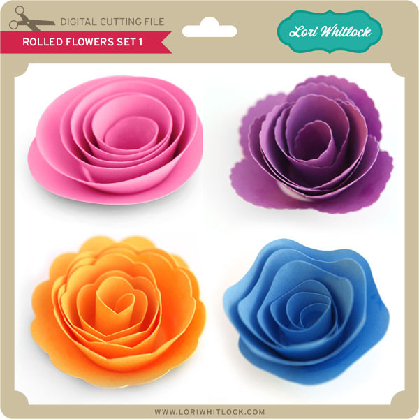 Download Rolled Flower Set 1 - Lori Whitlock's SVG Shop
