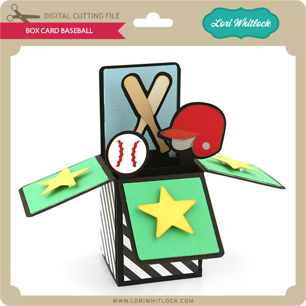 Download Box Card Baseball - Lori Whitlock's SVG Shop