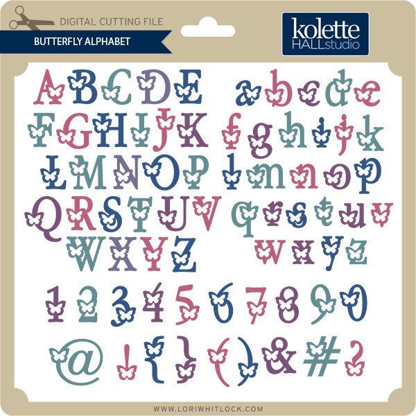 Download Butterfly Alphabet - Lori Whitlock's SVG Shop