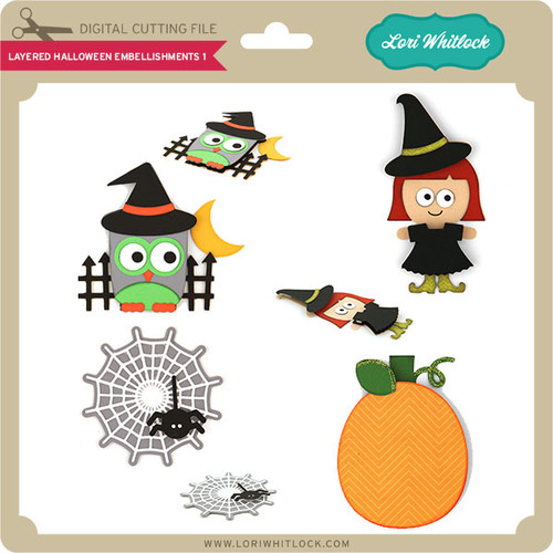 Download Layered Halloween Embellishments 1 - Lori Whitlock's SVG Shop