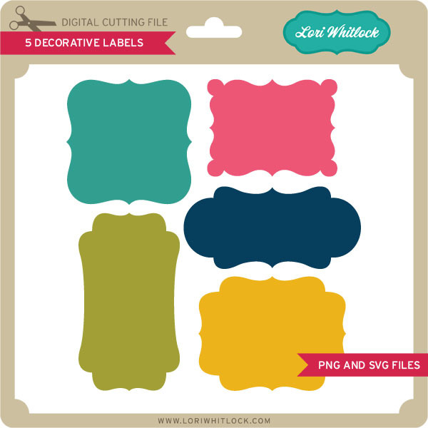 5 Bracket Labels PNG and SVG Lori Whitlock's SVG Shop