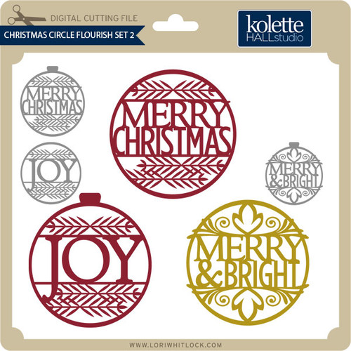 Download Christmas Circle Flourish Set 2 - Lori Whitlock's SVG Shop