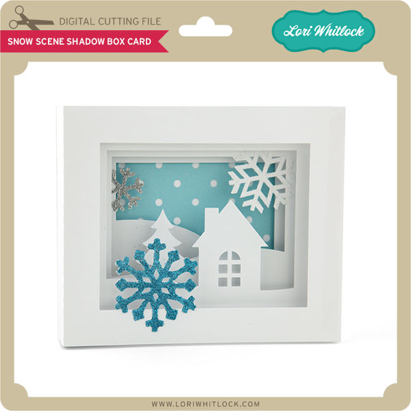 Download 5x7 Snow Scene Shadow Box Card Lori Whitlock S Svg Shop