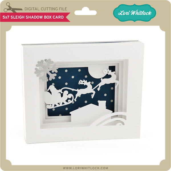 Download 5x7 Sleigh Shadow Box Card Lori Whitlock S Svg Shop