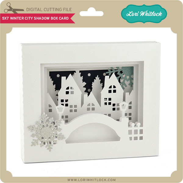 Download 5x7 Winter City Shadow Box Card Lori Whitlock S Svg Shop