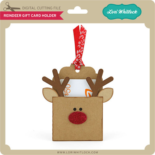 Reindeer Pocket Gift Card Holder - Lori Whitlock's SVG Shop