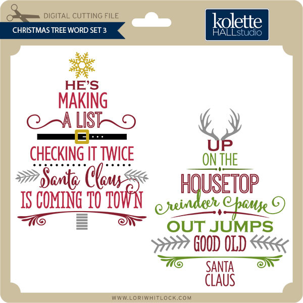 Download Christmas Tree Words Set 3 - Lori Whitlock's SVG Shop