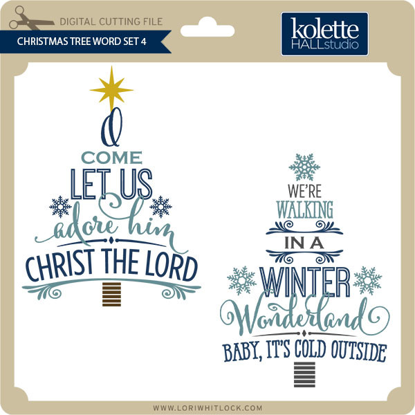 Download Christmas Tree Words Set 4 Lori Whitlock S Svg Shop