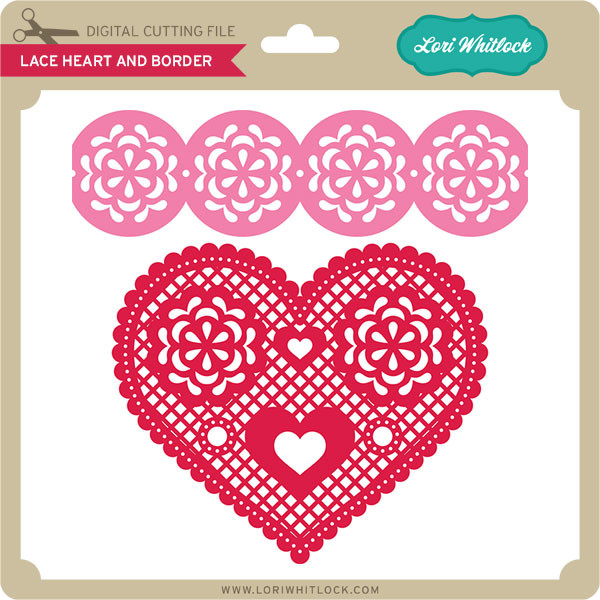 Download Lace Heart & Border - Lori Whitlock's SVG Shop