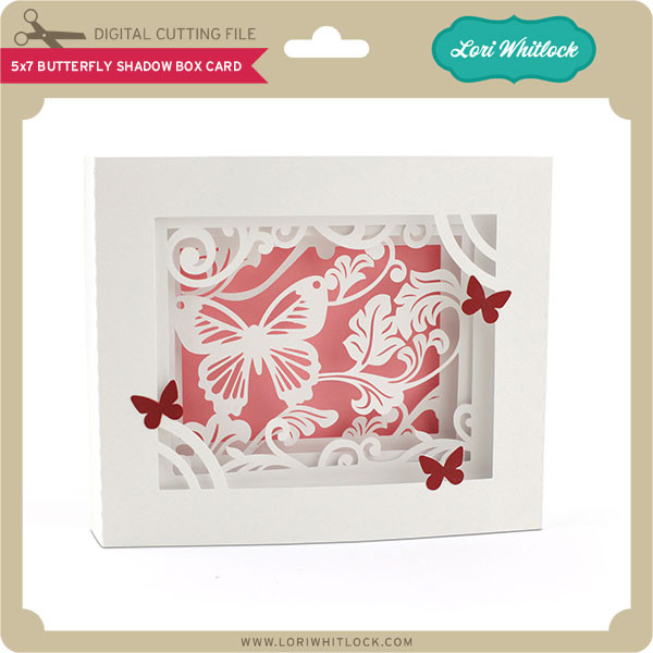 5x7 Butterfly Shadow Box Card Lori Whitlock S Svg Shop