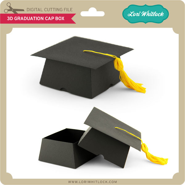 Download 3d Graduation Cap Box Lori Whitlock S Svg Shop