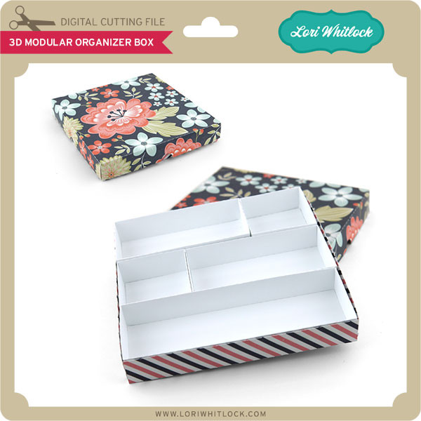 Download 3d Modular Organizer Box Lori Whitlock S Svg Shop