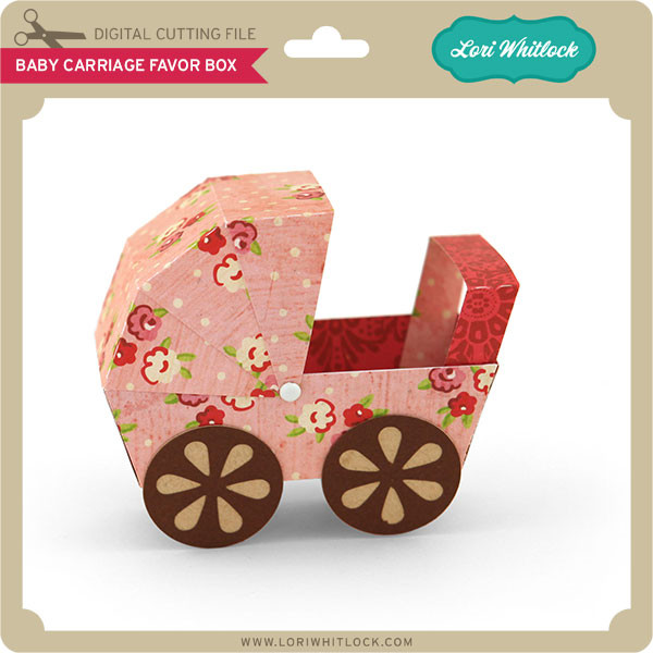 Download 3d Baby Carriage Favor Box Lori Whitlock S Svg Shop