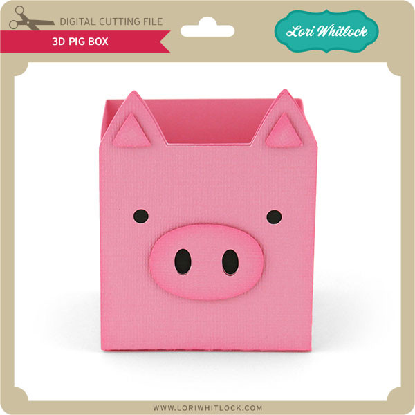 Download 3d Pig Box Lori Whitlock S Svg Shop