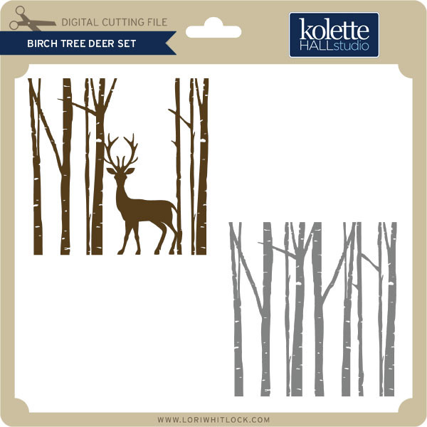 Download Birch Tree Deer Set - Lori Whitlock's SVG Shop