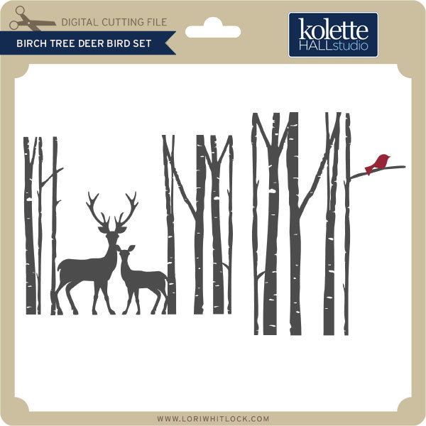 Birch Tree Deer Bird Set Lori Whitlock S Svg Shop