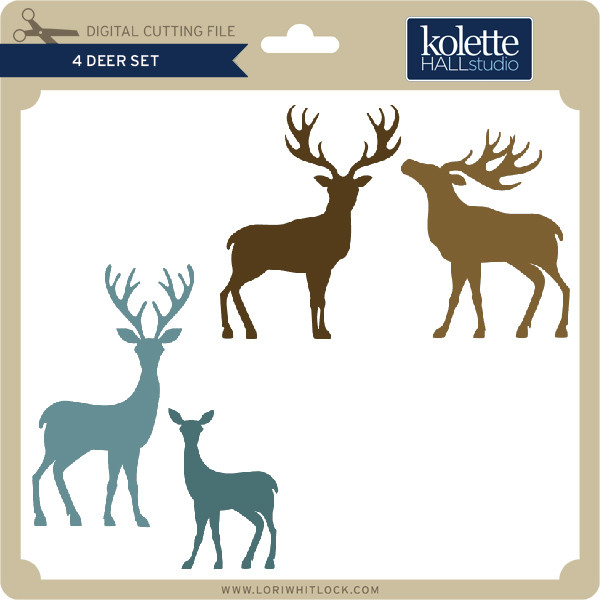 4 Deer Set Lori Whitlock S Svg Shop