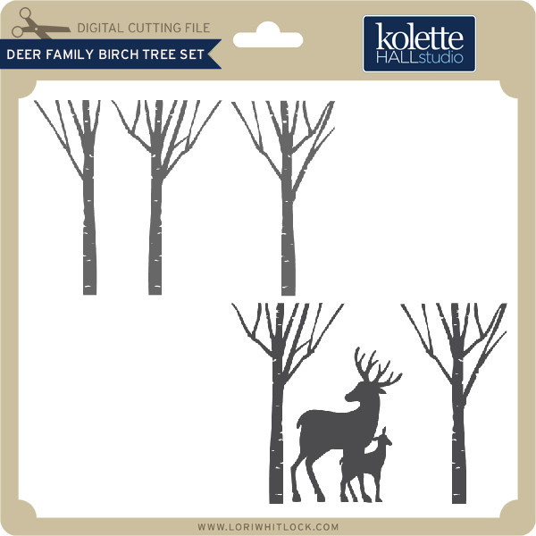 Download Deer Family Birch Tree Set Lori Whitlock S Svg Shop