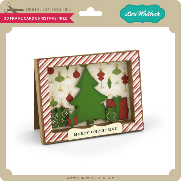 Download 3d Frame Card Christmas Tree Lori Whitlock S Svg Shop
