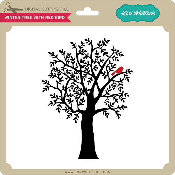 Download Winter Tree With Red Bird Lori Whitlock S Svg Shop