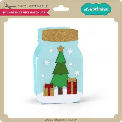 Download 3d Christmas Tree Mason Jar Lori Whitlock S Svg Shop