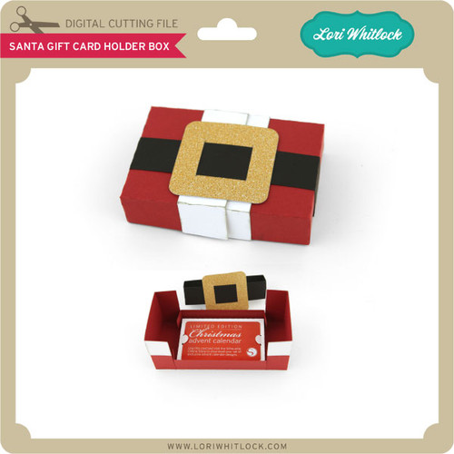 Santa Gift Card Holder Box - Lori Whitlock's SVG Shop