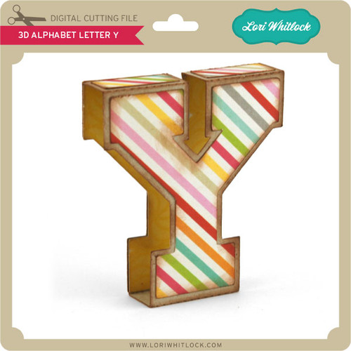  3D  Alphabet Letter Y  Lori Whitlock s SVG Shop