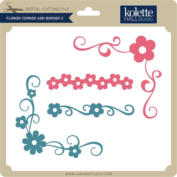 Download Flower Corner and Border 2 - Lori Whitlock's SVG Shop