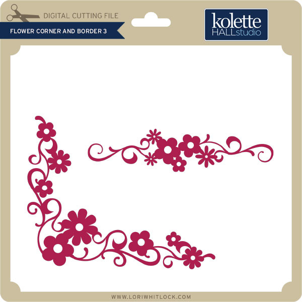 Download Flower Corner and Border 3 - Lori Whitlock's SVG Shop