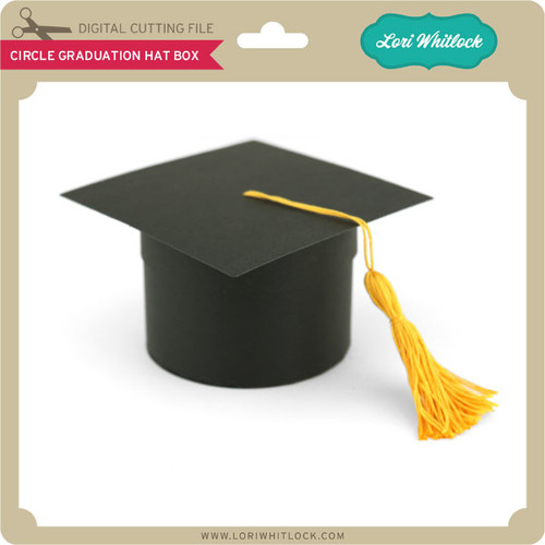 Download Circle Graduation Hat Box - Lori Whitlock's SVG Shop