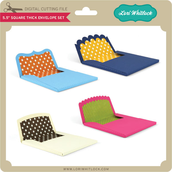 5 5 Inch Square Thick Envelope Set Lori Whitlock S Svg Shop