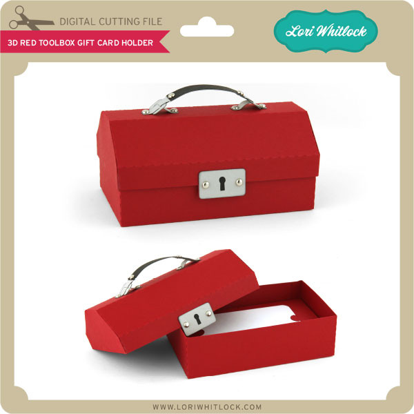 Download 3d Red Toolbox Gift Card Holder Lori Whitlock S Svg Shop