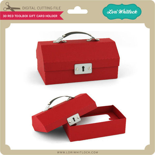 Download 3D Red Toolbox Gift Card Holder - Lori Whitlock's SVG Shop