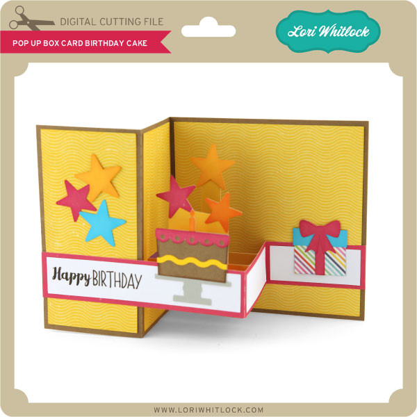 Download Pop Up Box Card Birthday Cake Lori Whitlock S Svg Shop SVG, PNG, EPS, DXF File