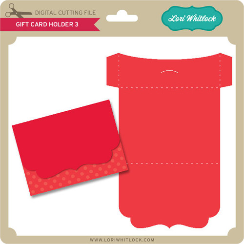 Gift Card Holder 3 Envelope - Lori Whitlock's SVG Shop