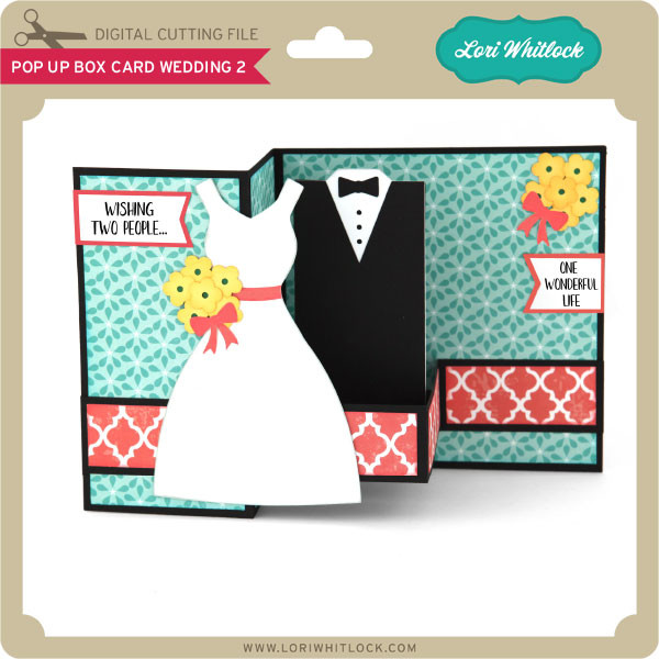 Download Pop Up Box Card Wedding 2 Lori Whitlock S Svg Shop