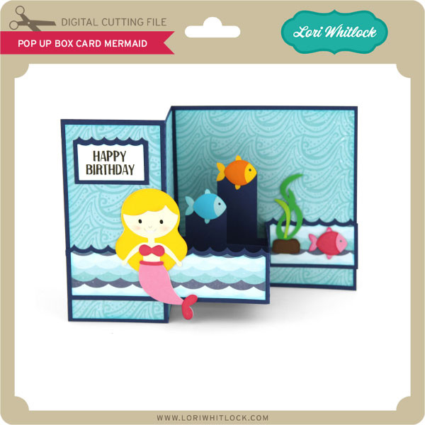 Download Pop Up Box Card Mermaid Lori Whitlock S Svg Shop