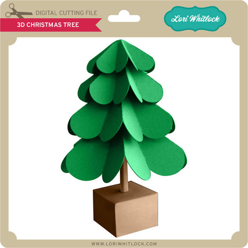 Download 3D Christmas Tree - Lori Whitlock's SVG Shop