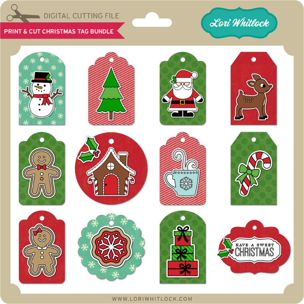 print cut christmas tag