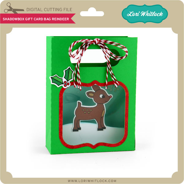 Download Shadowbox Gift Card Bag Reindeer Lori Whitlock S Svg Shop PSD Mockup Templates