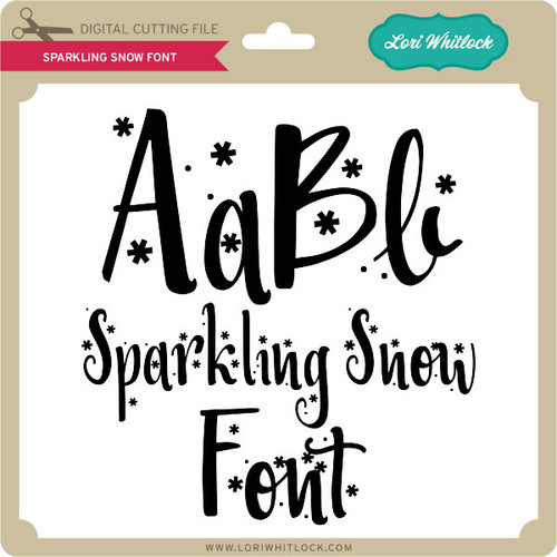 Download Sparkling Snow Font - Lori Whitlock's SVG Shop