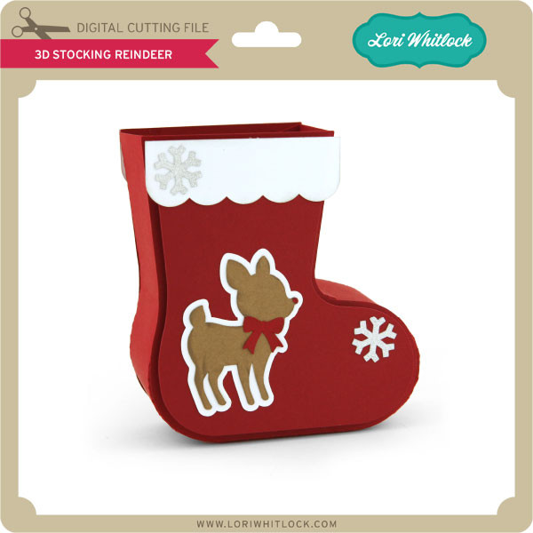 Download 3d Stocking Reindeer Lori Whitlock S Svg Shop