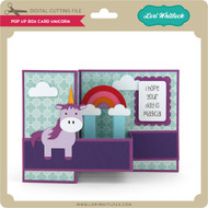 Center Box Card Unicorn - Lori Whitlock's SVG Shop