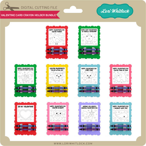 Download Valentine Card Crayon Holder Bundle Lori Whitlock S Svg Shop