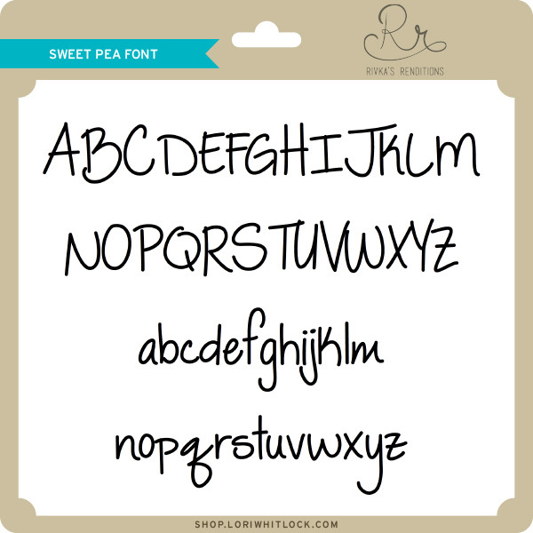 Download Sweet Pea Font - Lori Whitlock's SVG Shop