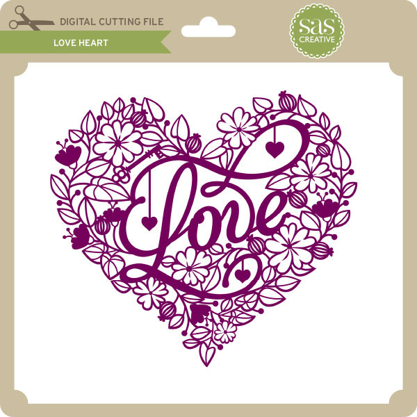 Download Love Heart 3 - Lori Whitlock's SVG Shop