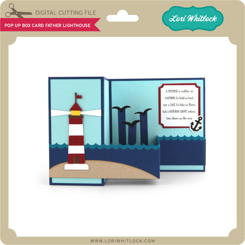 Download Pop Up Box Card Father Lighthouse - Lori Whitlock's SVG Shop
