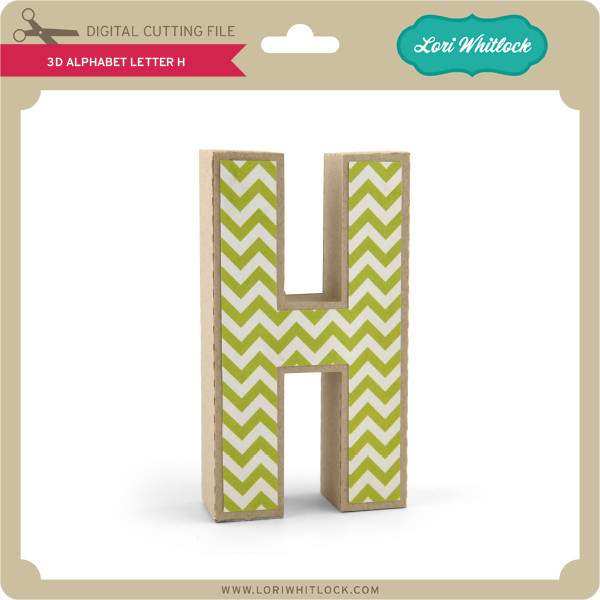 Download 3 D Alphabet Letter H Lori Whitlock S Svg Shop